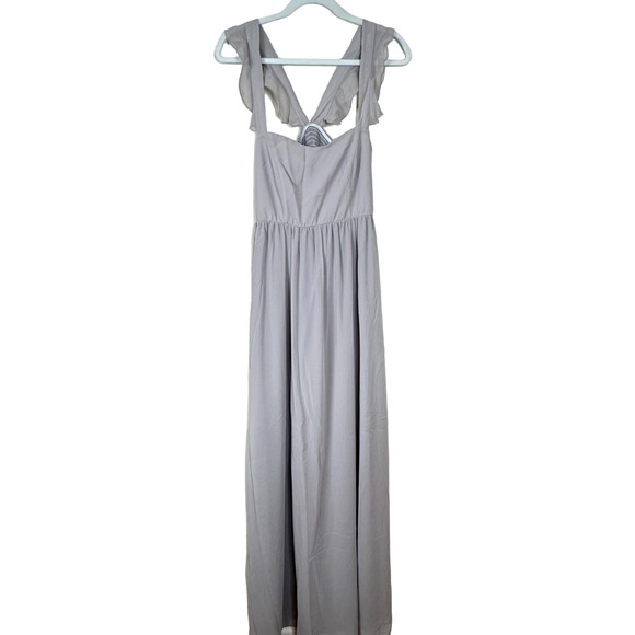 Show Me Your Mumu June Maxi Dress - Dove Grey Chiffon NWT Size XL - Picture 2 of 9
